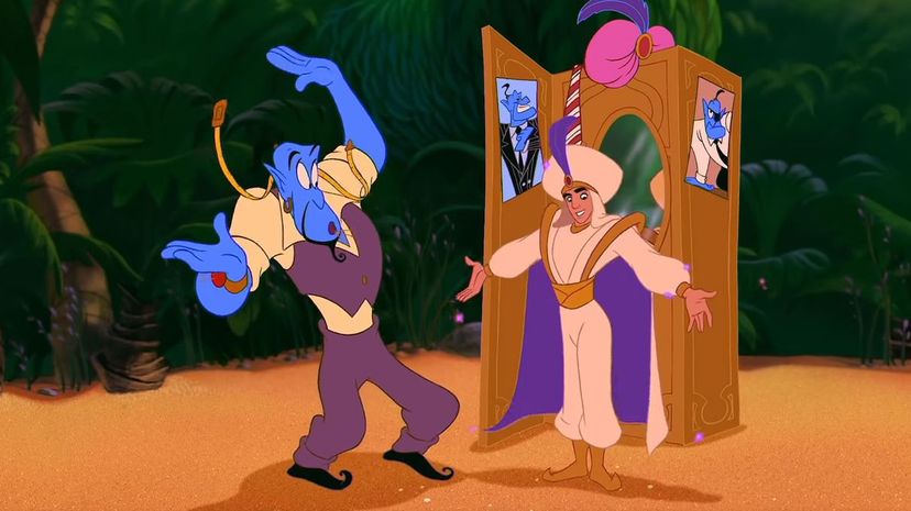 Aladdin changes clothes