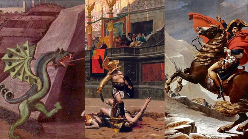 Quels artistes ont peint ces peintures historiques?