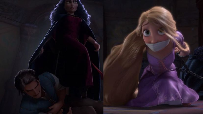 Flynn, Rapunzel and Gothel