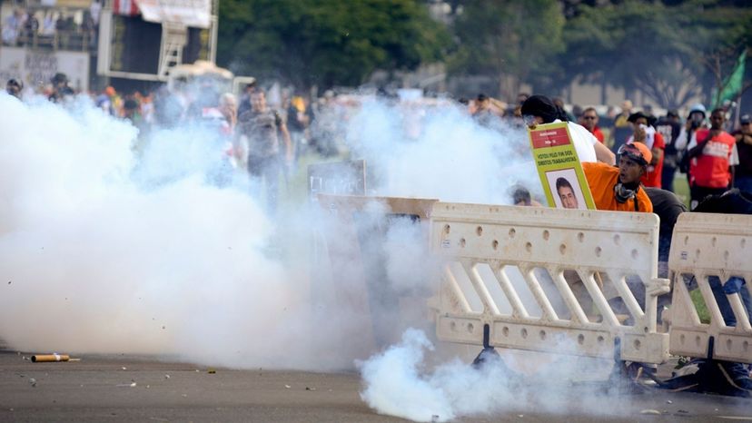 Police tear gas