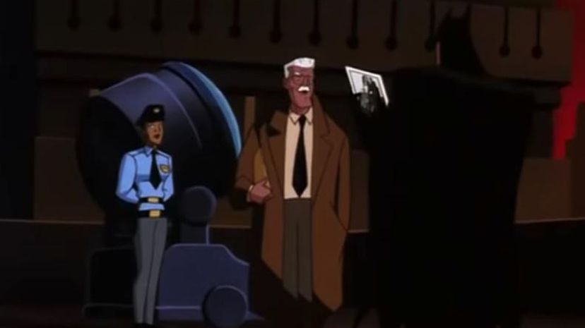 Jim Gordon and Superman as Batman