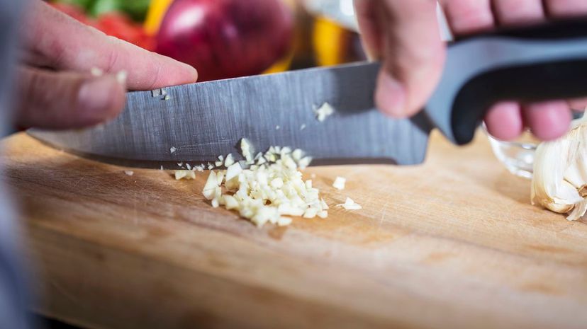 Chop garlic