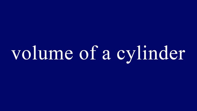 volume of a cylinder = pi x radius x radius x height