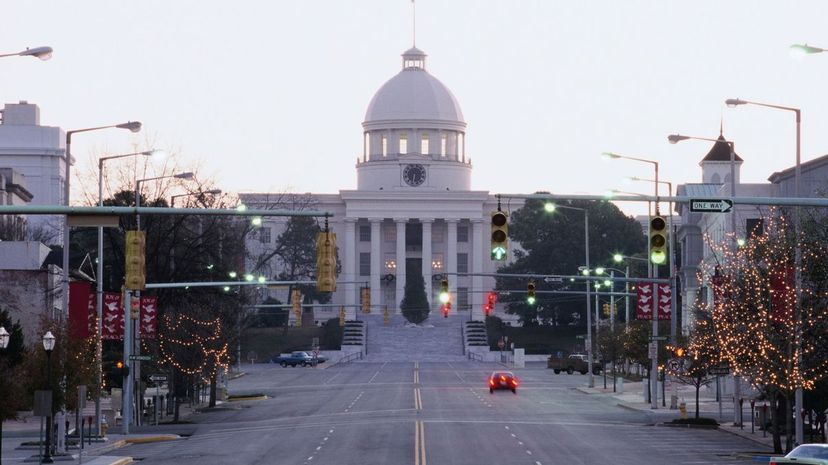 State Capitol of Alabama in Christmas