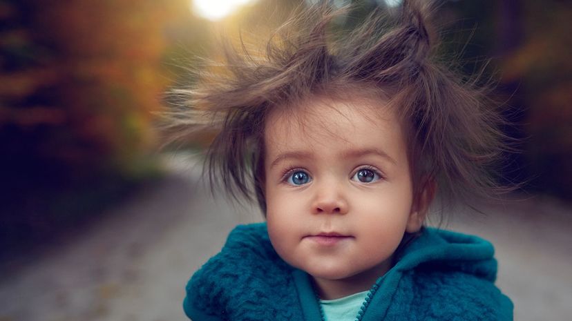 Kid with crazy hair
