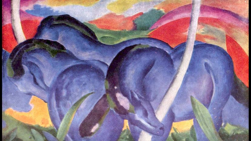 Large Blue Horses- Franze Marc