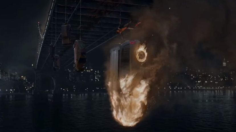 Spider-Man cars and bridge