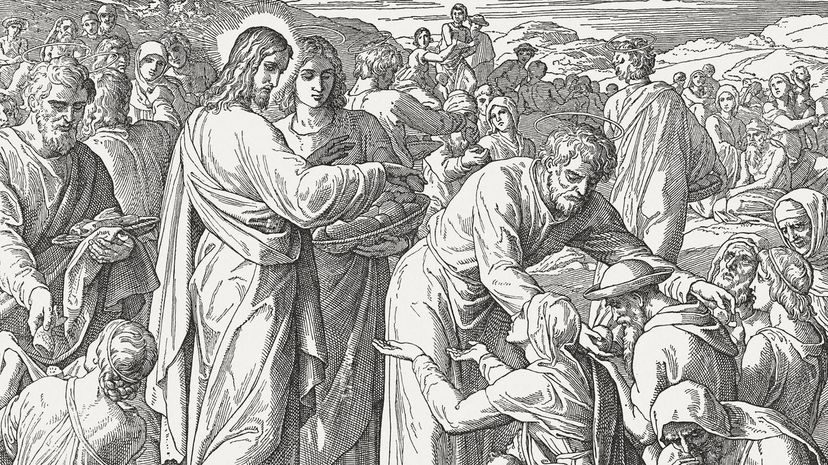 Jesus feeds five thousand