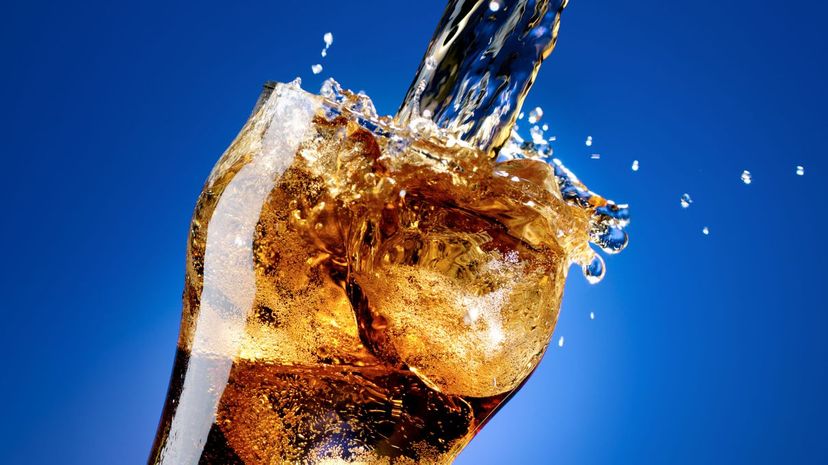 Cola with a large splash
