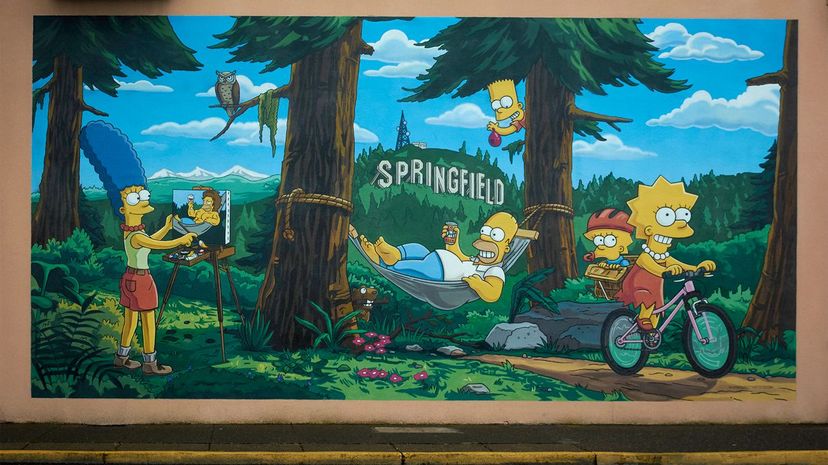 Simpsons mural - Springfield