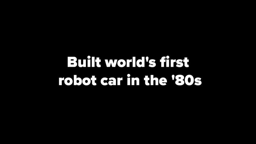 built world's first robot car in the '80s