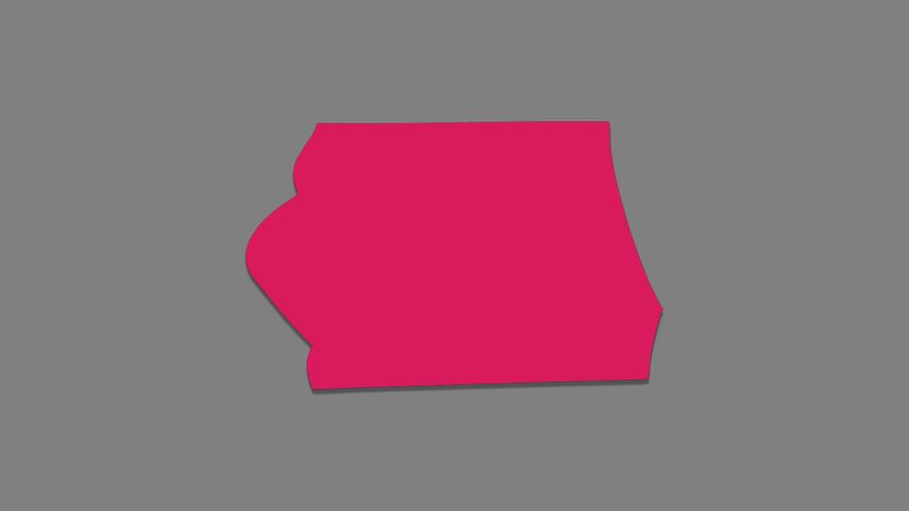Which upside-down state outline is shown here?