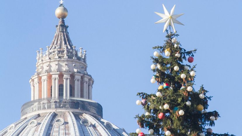 Christmas tree in Saint Peter's Square, Vatican City, Rome