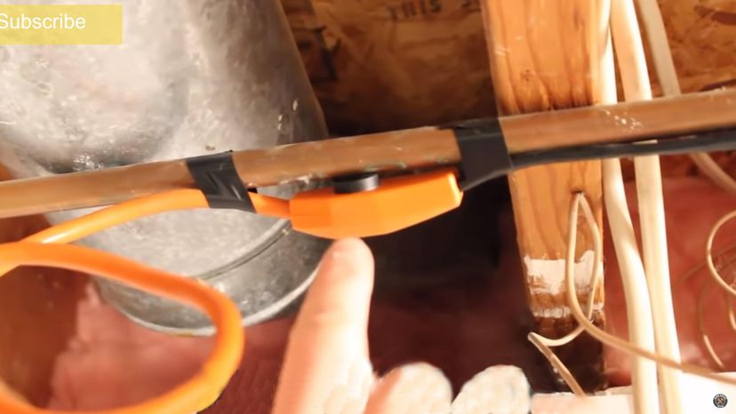 use a heating pad or small heater (thaw frozen pipes)