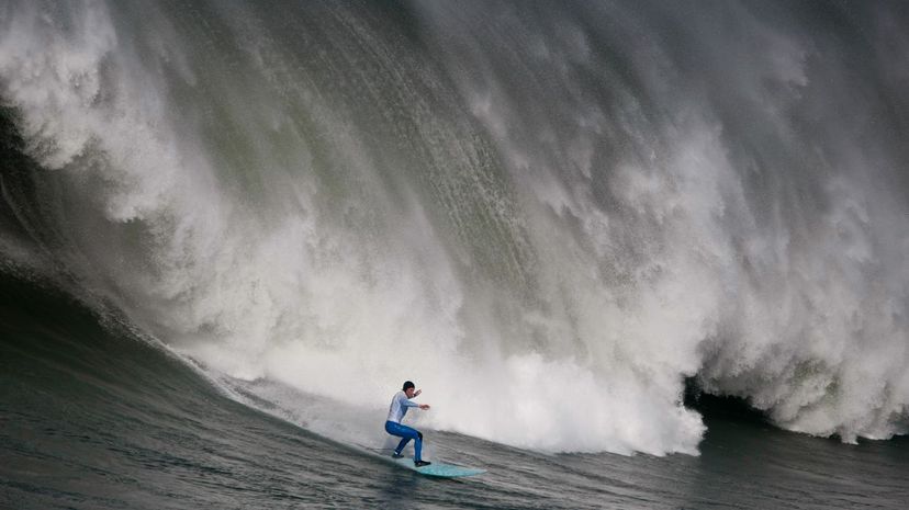 Huge Wave Surfing