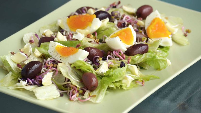 Olives in salad