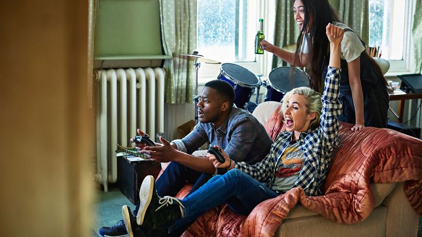 Friends Playing Video Games