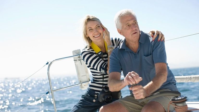 couple sitting on boat