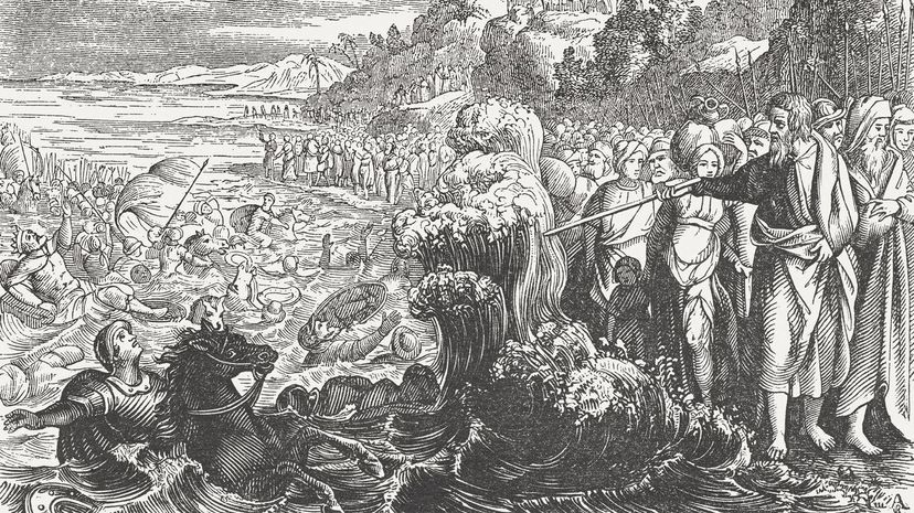 Moses parts the Red Sea