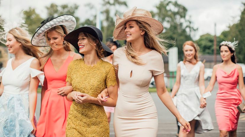 Women Walking to Racecourse