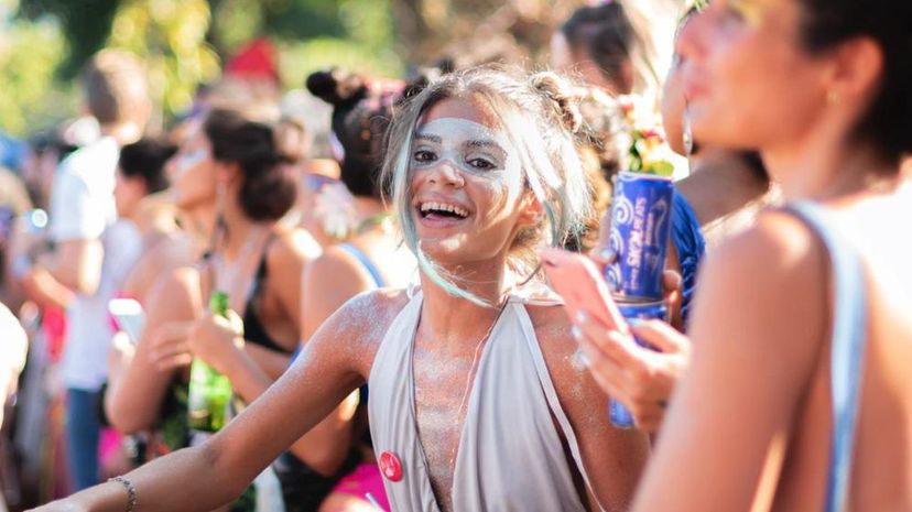 Woman glitter facepaint