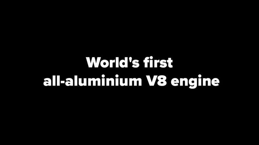 world's first all-aluminium V8 engine