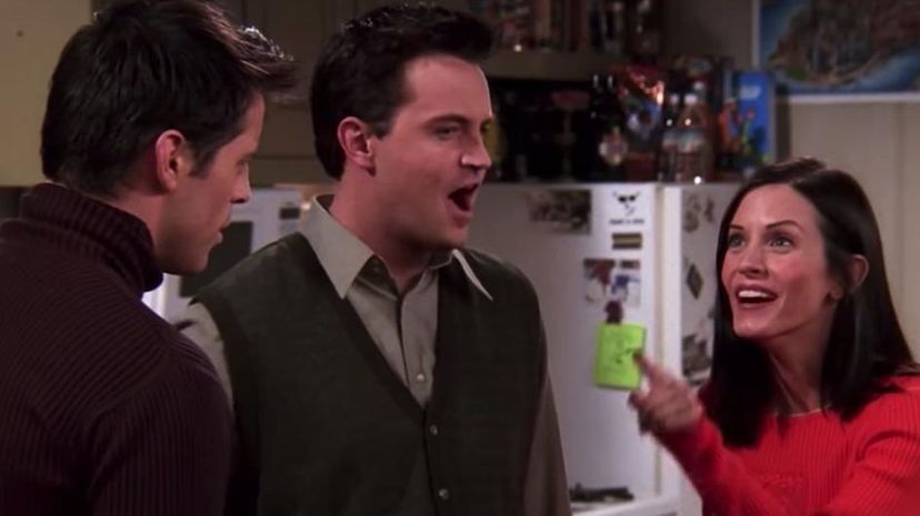 Joey, Chandler, and Monica