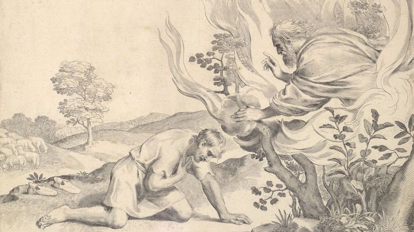 Moses and the burning bush