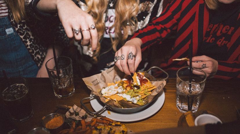 Friends Sharing Nachos