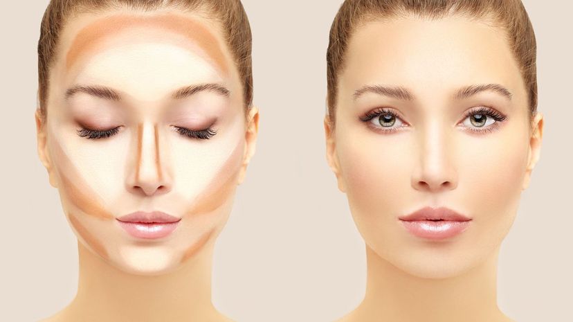 Contour and highlight makeup