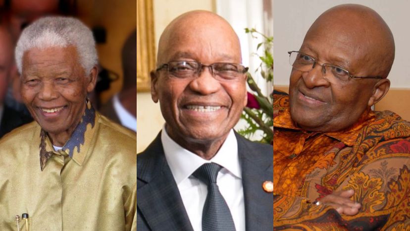 Nelson Mandela, Jacob Zuma, and Desmond Tutu