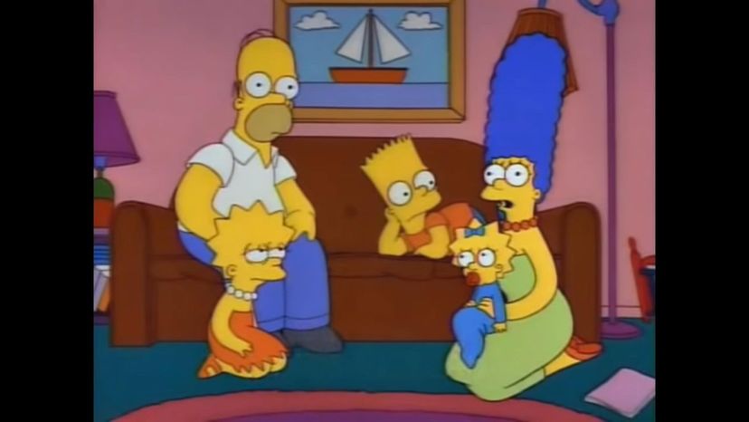 Homer, Marge and kids Bart, Lisa, and Maggie (The Simpsons)