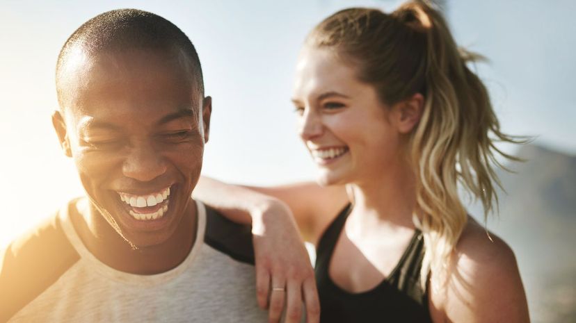 couple laughing