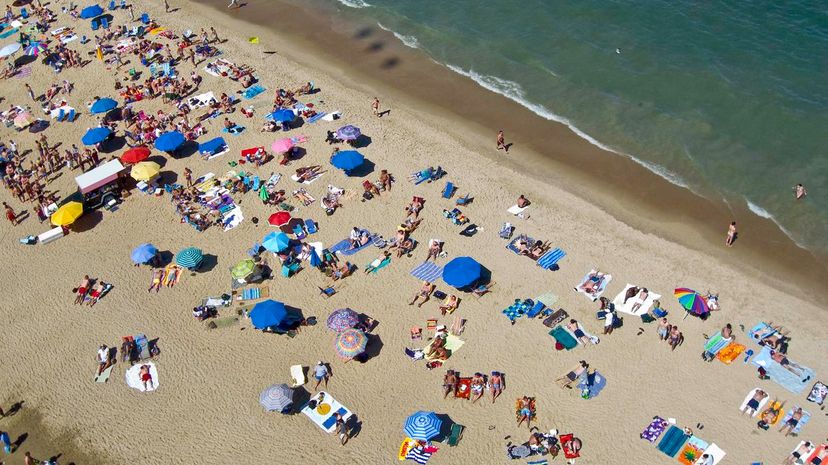 Crowd on beach