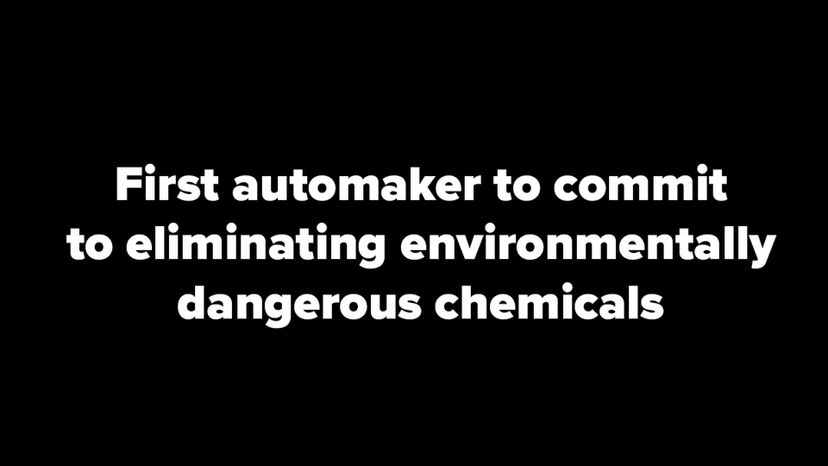 first automaker to commit to eliminating environmentally dangerous chemicals