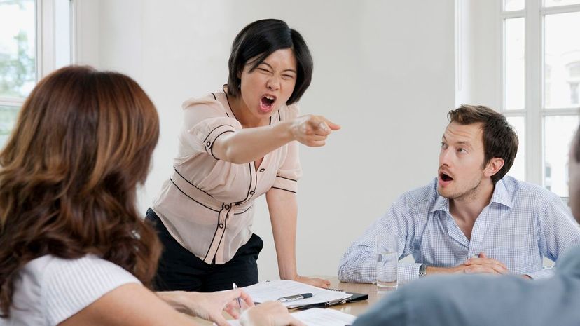 woman shouting