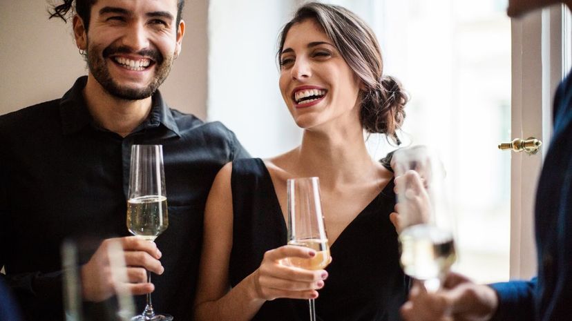 Couple Drinking Champagne