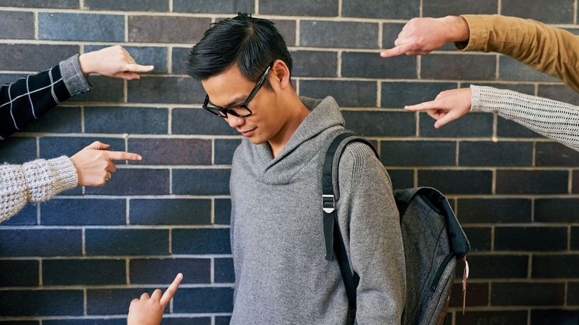Young student being bullied
