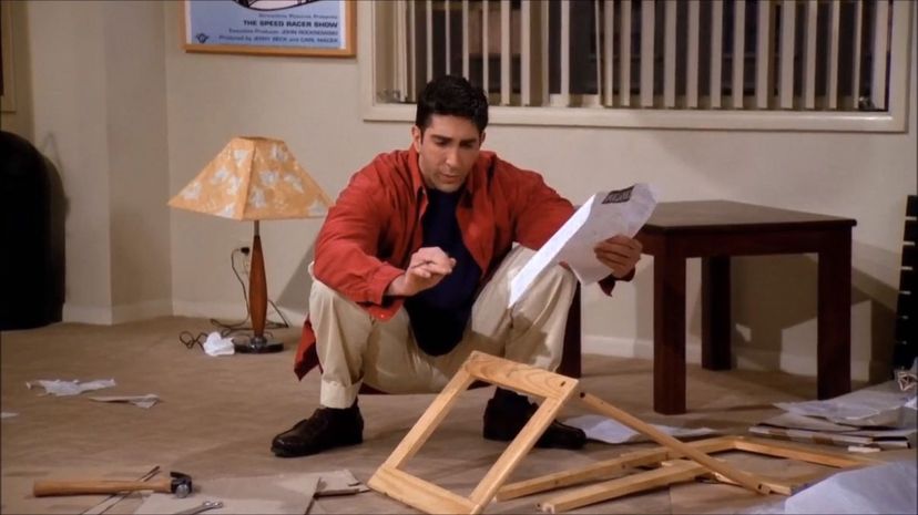 Ross sets up his new apartment