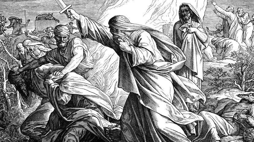 Elijah slays the prophets of Baal