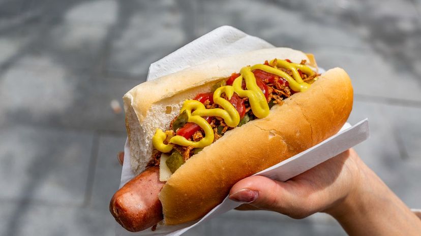 Hamburger in a hotdog bun, SoFi stadium food. : r/shittyfoodporn