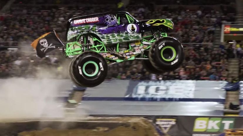 Monster truck in air