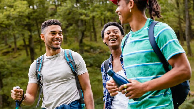 Friends hiking