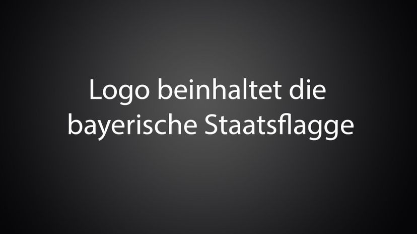 Logo beinhaltet die bayerische Staatsflagge 