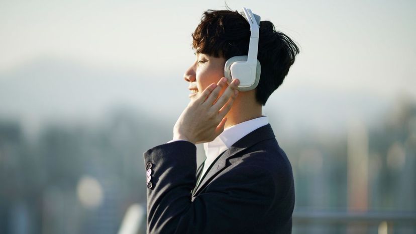 Man listening to music