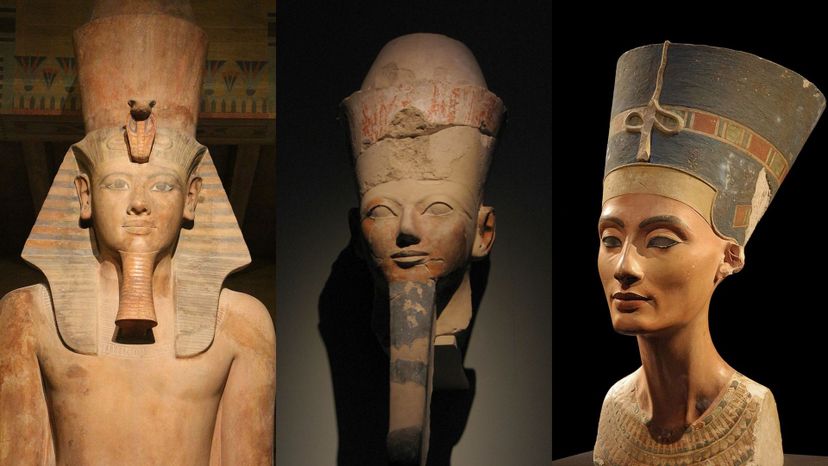 Tutankhamun, Hatshepsut, Nefertiti
