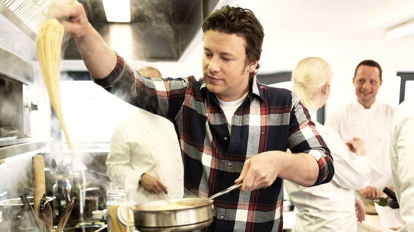 Jamie Oliver cooking