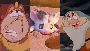 Disney princess sidekick collage