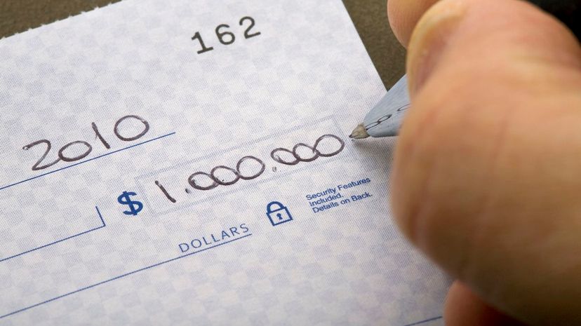 1 million dollar check