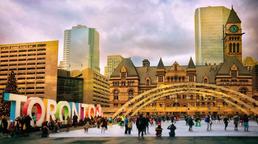 Nathan Phillips Square in winter time
